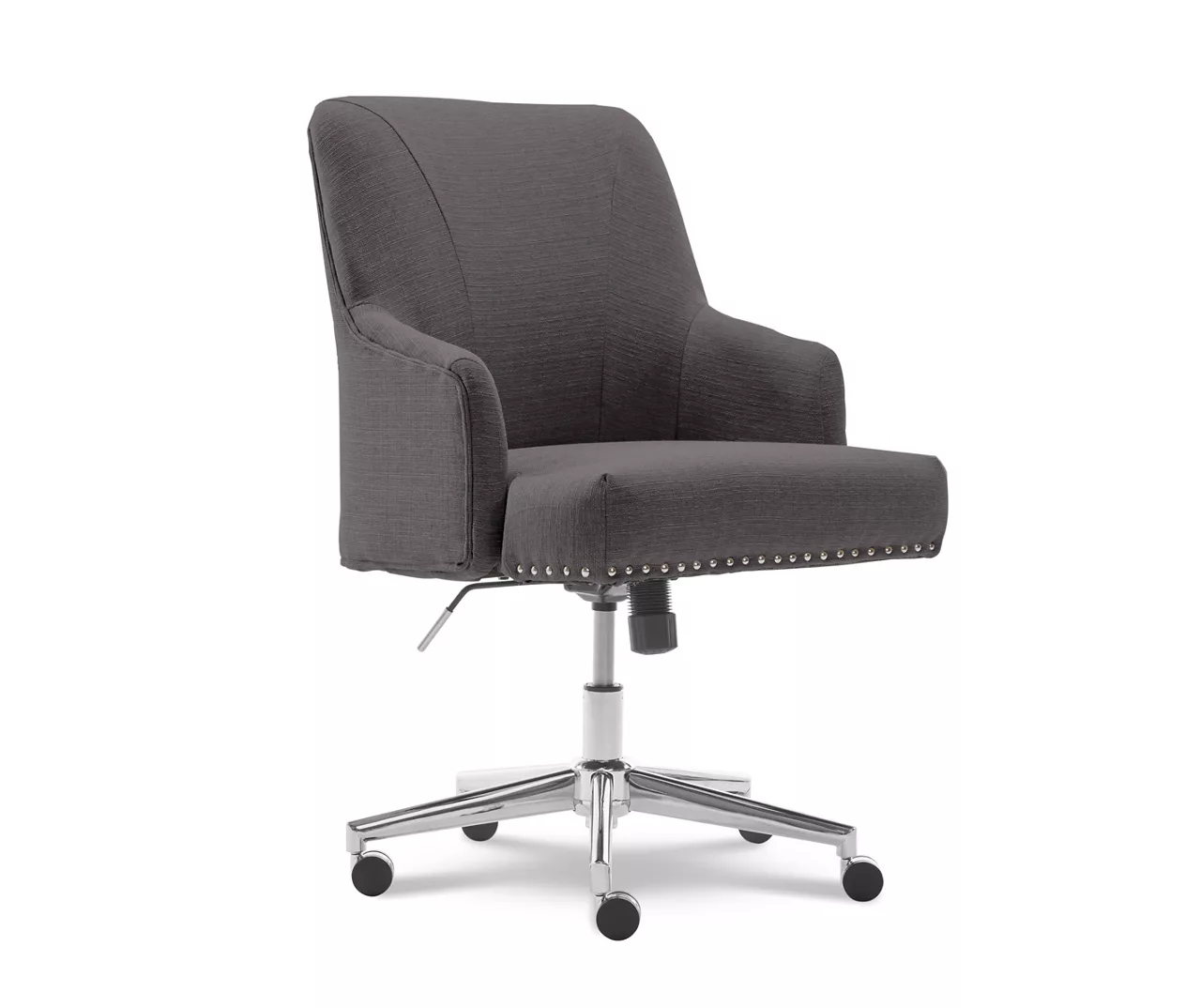 Leighton Dark Gray Memory Foam Fabric Office Chair 1 Leighton Dark Gray Memory Foam Fabric Office Chair