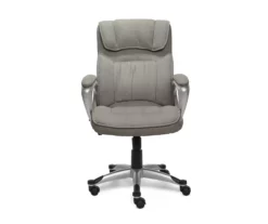 Glacial Gray Linen Executive Office Chair