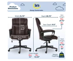 Hannah Brown Bonded Leather Office Chair 31 Hannah Brown Bonded Leather Office Chair -DHP SHOP 810513551 A0 3