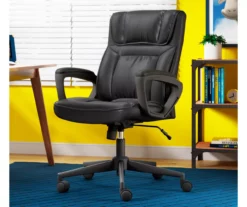 Hannah Black Bonded Leather Office Chair -DHP SHOP 810513552 A0 12