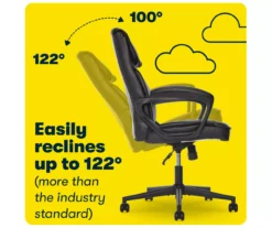 Hannah Black Bonded Leather Office Chair -DHP SHOP 810513552 A0 8