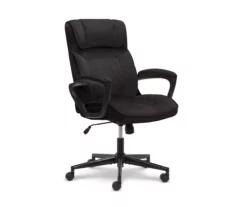 Hannah Charcoal Gray Microfiber Office Chair -DHP SHOP 810513553 2