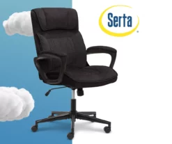 Hannah Charcoal Gray Microfiber Office Chair -DHP SHOP 810513553