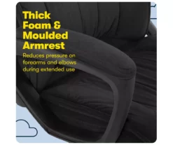 Hannah Charcoal Gray Microfiber Office Chair -DHP SHOP 810513553 A0 7