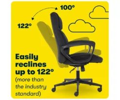 Hannah Charcoal Gray Microfiber Office Chair -DHP SHOP 810513553 A0 8