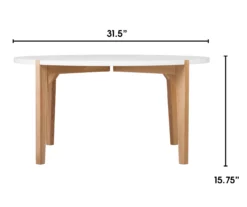 White Round Coffee Table -DHP SHOP 810513564 5