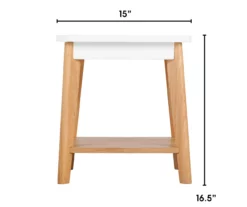 White Square Side Table -DHP SHOP 810513568 3