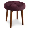 Penelope Eggplant Tufted Stool