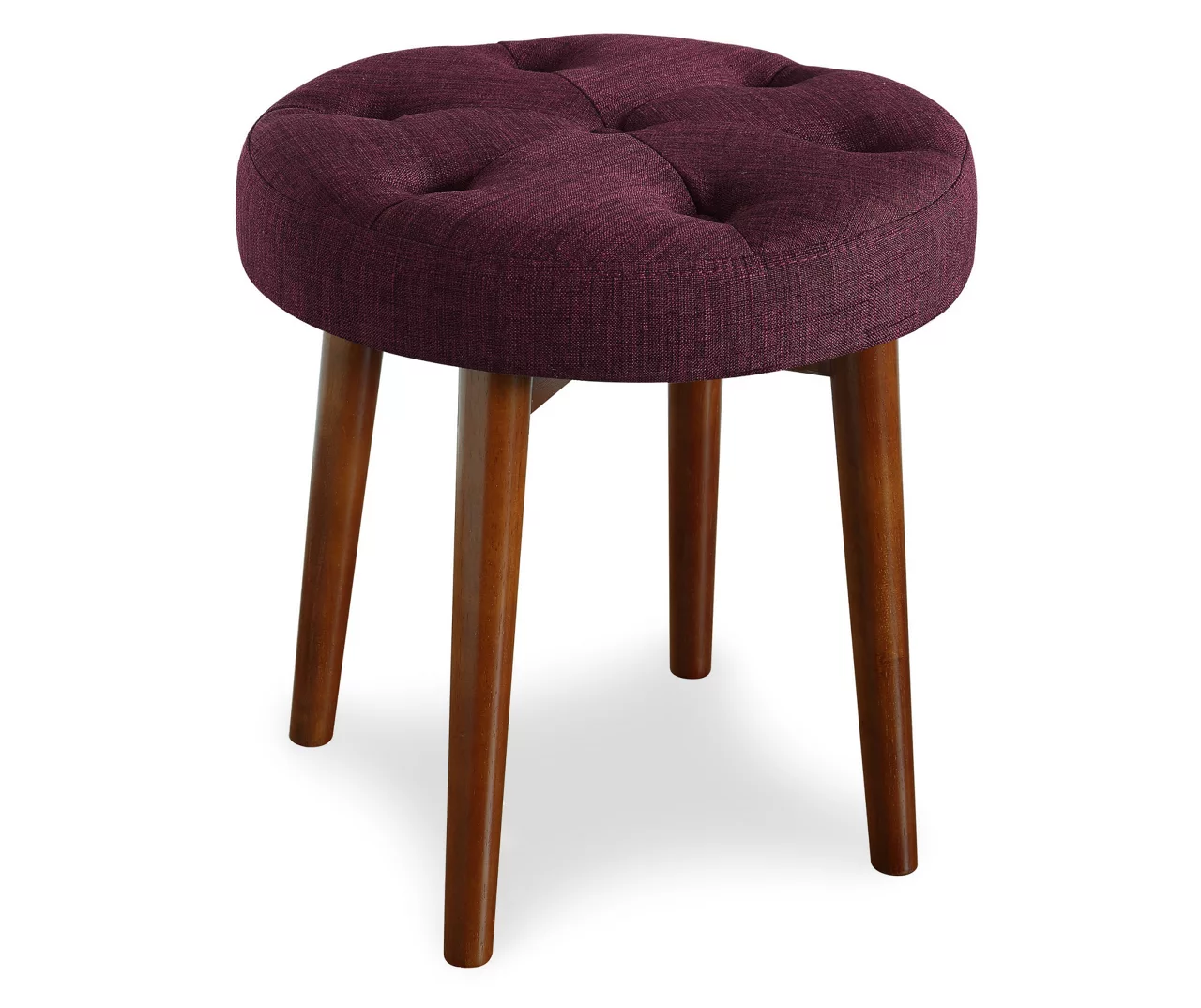 Penelope Eggplant Tufted Stool 1 Penelope Eggplant Tufted Stool