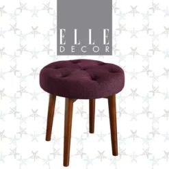 Penelope Eggplant Tufted Stool 11 Penelope Eggplant Tufted Stool -DHP SHOP 810513574