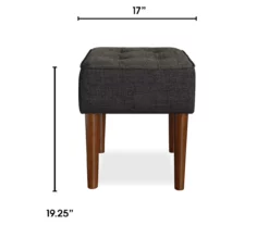 Aria Charcoal Grey Tufted Stool -DHP SHOP 810513578 3