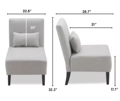 Serta Palisades Slipper Chair With Pillow -DHP SHOP 810513584 5