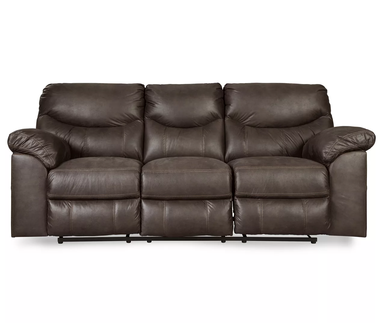 Boxberg Teak Faux Leather Reclining Sofa 1 Boxberg Teak Faux Leather Reclining Sofa