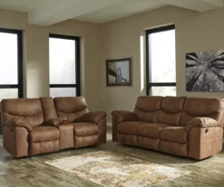 Boxberg Bark Faux Leather Reclining Console Loveseat 11 Boxberg Bark Faux Leather Reclining Console Loveseat -DHP SHOP 810519664 810519667