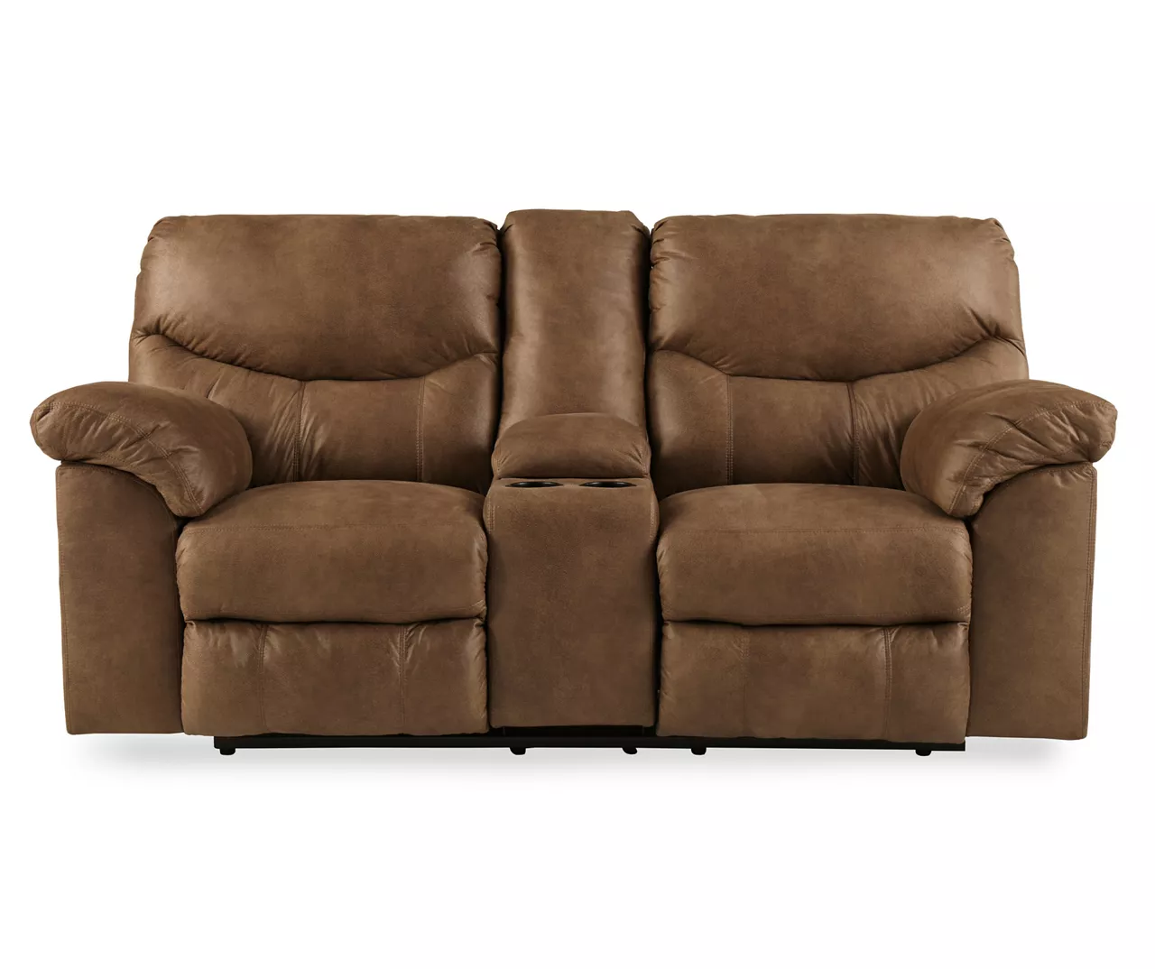 Boxberg Bark Faux Leather Reclining Console Loveseat 1 Boxberg Bark Faux Leather Reclining Console Loveseat