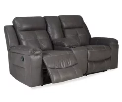 Jesolo Gray Reclining Console Loveseat 9 Jesolo Gray Reclining Console Loveseat -DHP SHOP 810519670 1