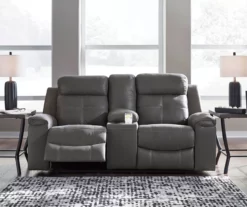 Jesolo Gray Reclining Console Loveseat 11 Jesolo Gray Reclining Console Loveseat -DHP SHOP 810519670 2