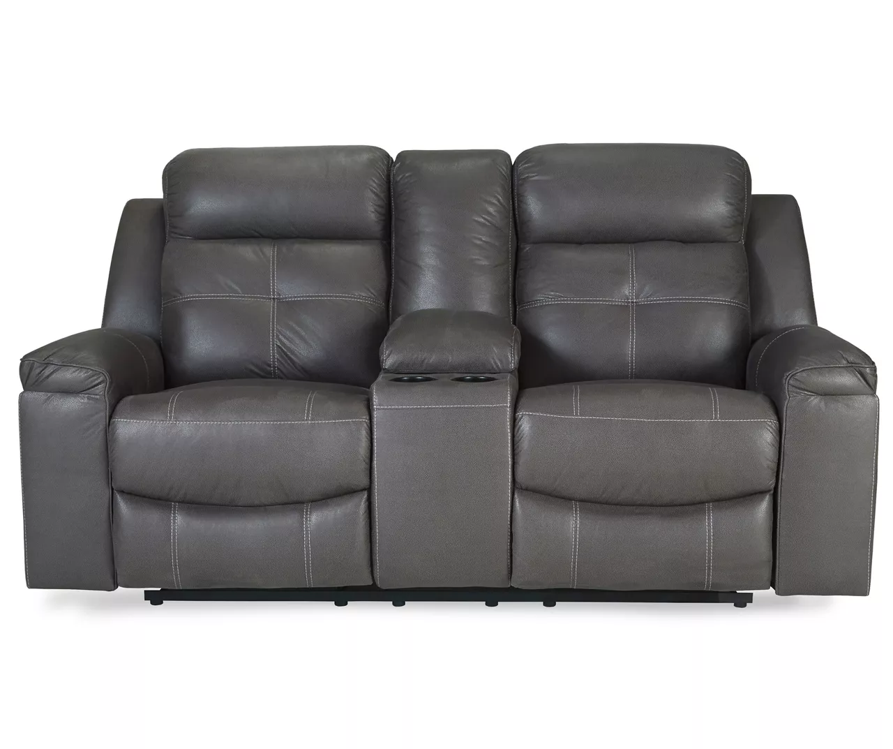 Jesolo Gray Reclining Console Loveseat 1 Jesolo Gray Reclining Console Loveseat