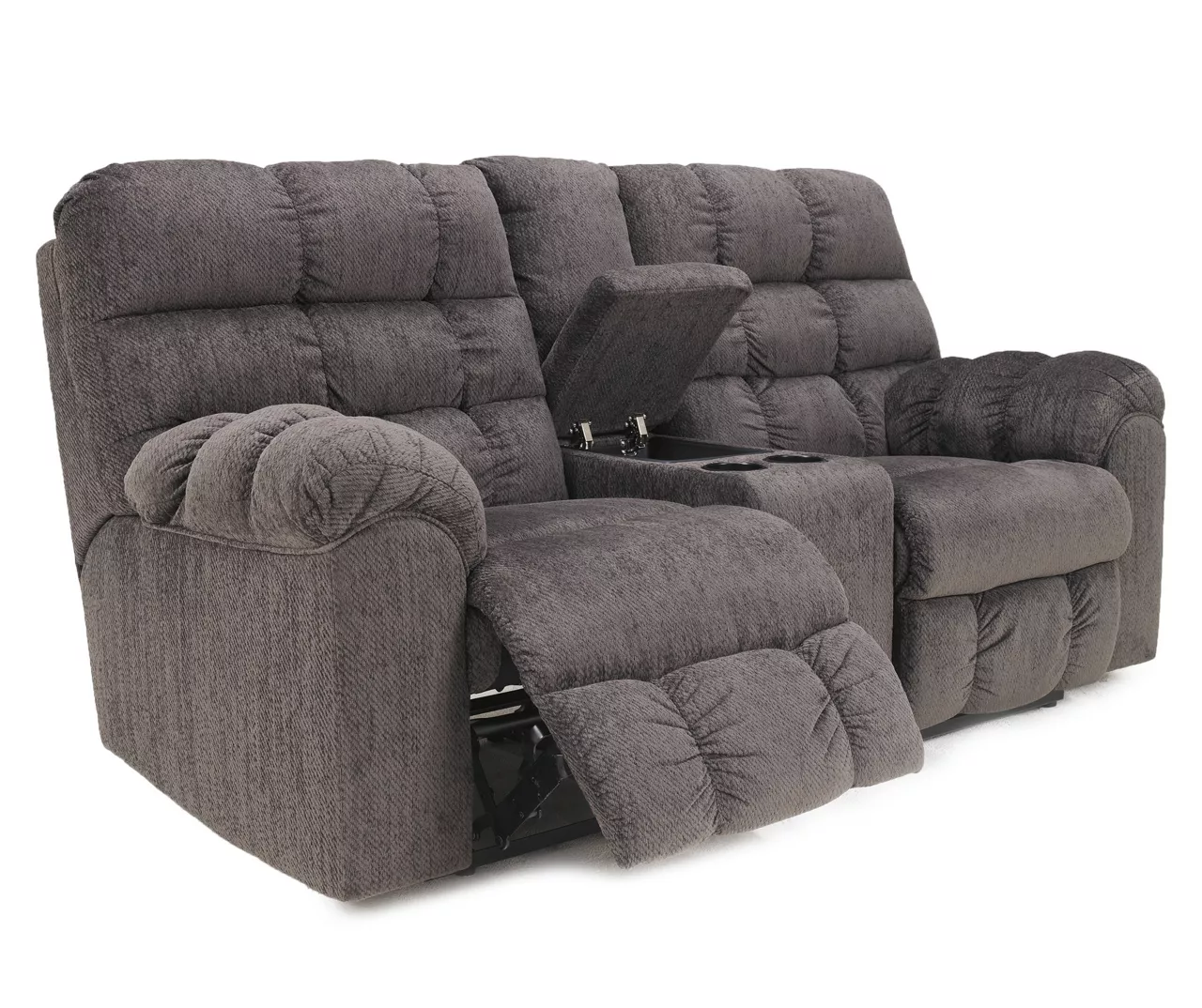 Acieona Slate Reclining Console Loveseat 3 Acieona Slate Reclining Console Loveseat - Image 3