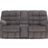 Acieona Slate Reclining Console Loveseat