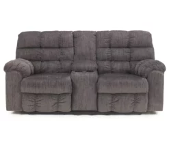 Acieona Slate Reclining Console Loveseat