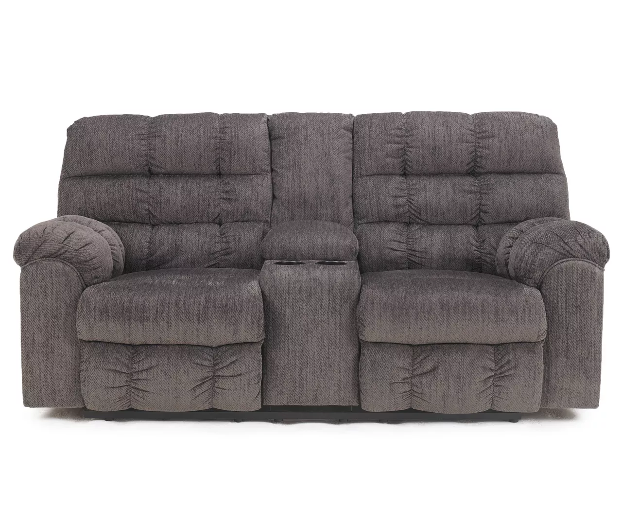 Acieona Slate Reclining Console Loveseat 1 Acieona Slate Reclining Console Loveseat
