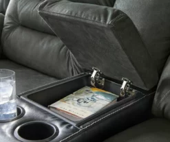 Earhart Faux Leather Reclining Console Loveseat -DHP SHOP 810519695 5