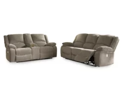 Draycoll Pewter Power Reclining Console Loveseat -DHP SHOP 810519718 810519715 2
