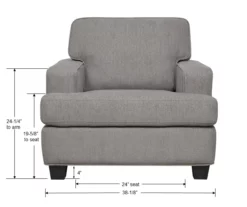 Rogers Gray Accent Chair 19 Rogers Gray Accent Chair -DHP SHOP 810519884 6