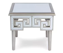 Shelton Silver Mirror End Table