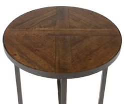 Scranton Antique Pine Round End Table -DHP SHOP 810519909 4