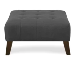 Jasper Charcoal Pebble Square Ottoman