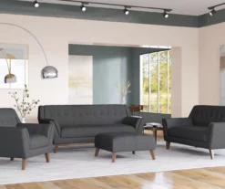 Jasper Charcoal Pebble Square Ottoman -DHP SHOP 810519916 7