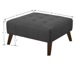 Jasper Navy Peacock Square Ottoman -DHP SHOP 810519917 4