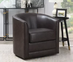 Willow River Hammond Faux Leather Swivel Accent Chair 16 Willow River Hammond Faux Leather Swivel Accent Chair -DHP SHOP 810519938 6
