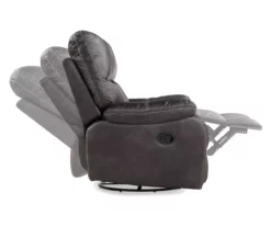 New Albany Dark Graphite Leather Look Micro Suede Swivel Reclining Glider 12 New Albany Dark Graphite Leather Look Micro Suede Swivel Reclining Glider -DHP SHOP 810519941 7
