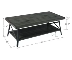Pomona Antique Gray Coffee Table 13 Pomona Antique Gray Coffee Table -DHP SHOP 810520047 3