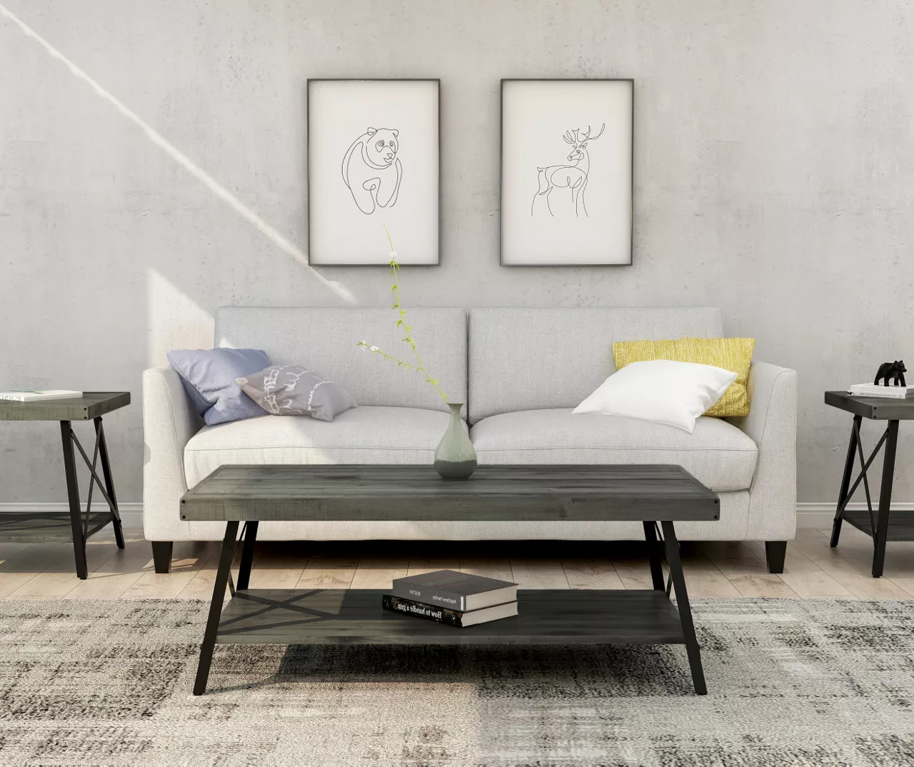 Pomona Antique Gray Coffee Table 4 Pomona Antique Gray Coffee Table - Image 4