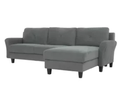 Hayward Gray Rolled Arm Sectional -DHP SHOP 810524579 2