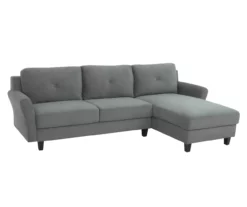 Hayward Gray Rolled Arm Sectional -DHP SHOP 810524579 3
