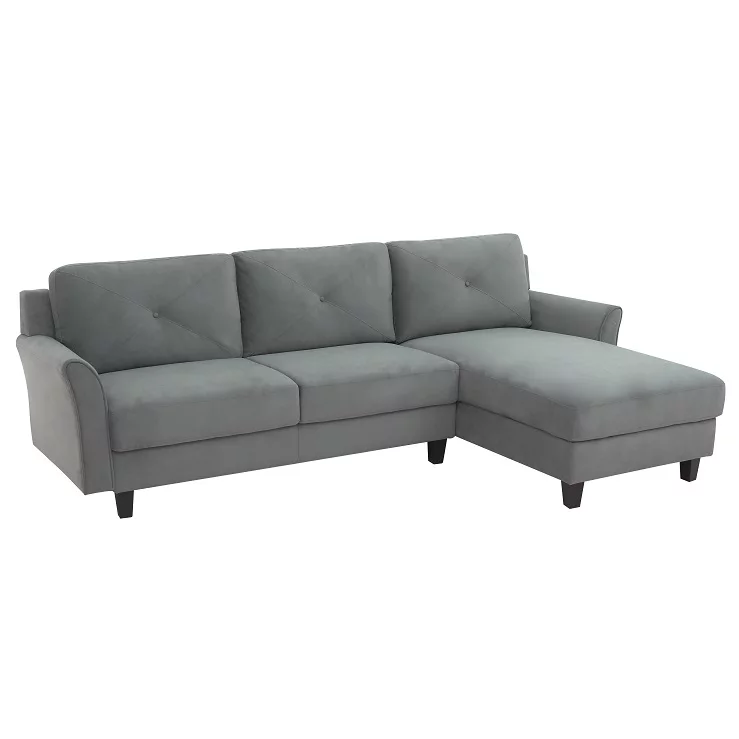 Hayward Gray Curved Arm Sectional 12 Hayward Gray Curved Arm Sectional - Image 12
