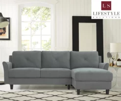 Hayward Gray Curved Arm Sectional 27 Hayward Gray Curved Arm Sectional -DHP SHOP 810524580 9