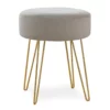 Hairpin Leg Upholstered Ottoman