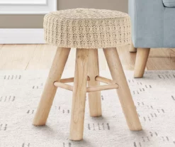 Wooden Leg Upholstered Ottoman -DHP SHOP 810533422 1