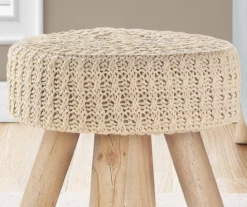 Wooden Leg Upholstered Ottoman -DHP SHOP 810533422 4