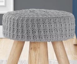 Wooden Leg Upholstered Ottoman -DHP SHOP 810533423 4