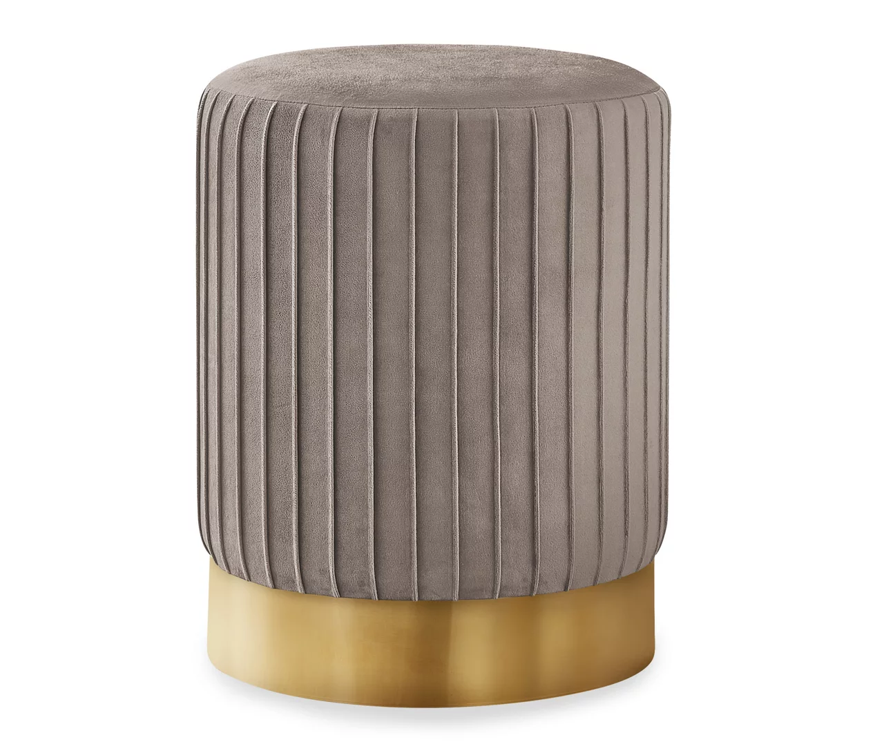 Pleated Velvet Upholstered Ottoman 4 Pleated Velvet Upholstered Ottoman - Image 4