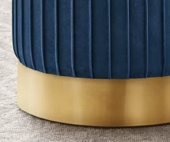 Pleated Velvet Upholstered Ottoman 26 Pleated Velvet Upholstered Ottoman -DHP SHOP 810533428 4
