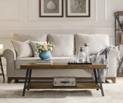 Pomona Pine Brown & Steel Gray 24" Wood Open-Shelf End Table -DHP SHOP 810535748 11