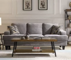 Pomona Pine Brown & Steel Gray 24" Wood Open-Shelf End Table -DHP SHOP 810535748 12